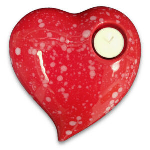 Heart with candle red
