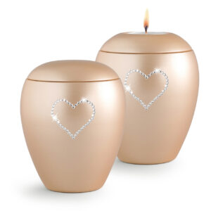 Swarovski-Heart apricot