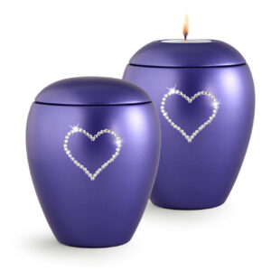 Swarovski-Heart purple